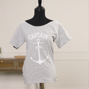 Vintage rare Pebby Forevee Gray Captain Graphic Tee